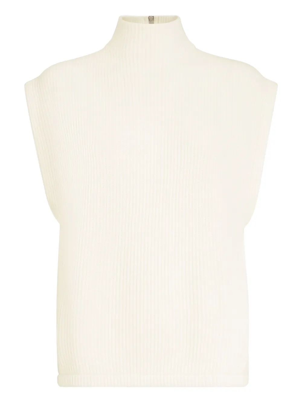 Brunello Cucinelli ribbed turtleneck vest | Neutrals | Image 1