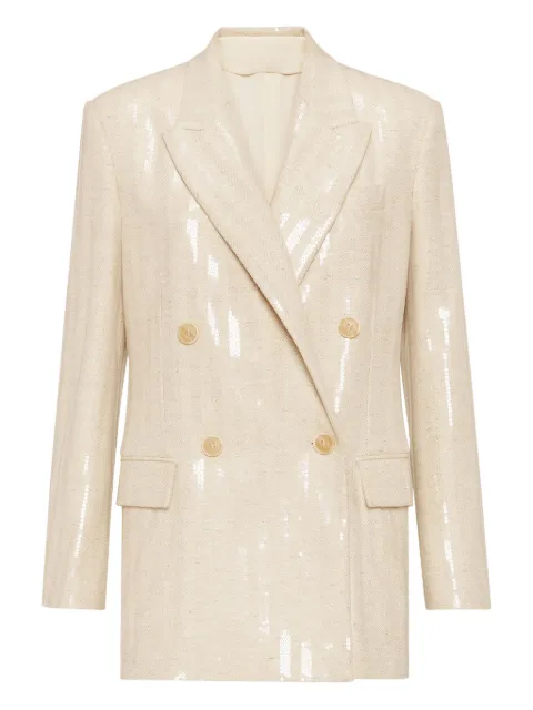 Brunello Cucinelli blazer con doble botonadura