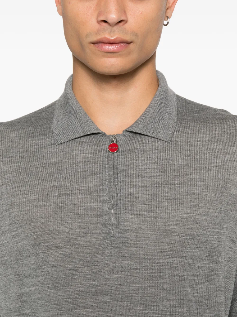 Kiton Poloshirt met gemêleerd effect Grijs
