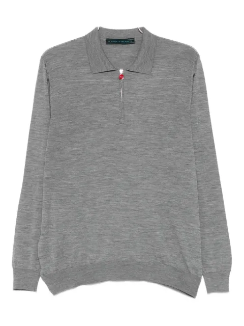 Kiton mélange-effect polo shirt
