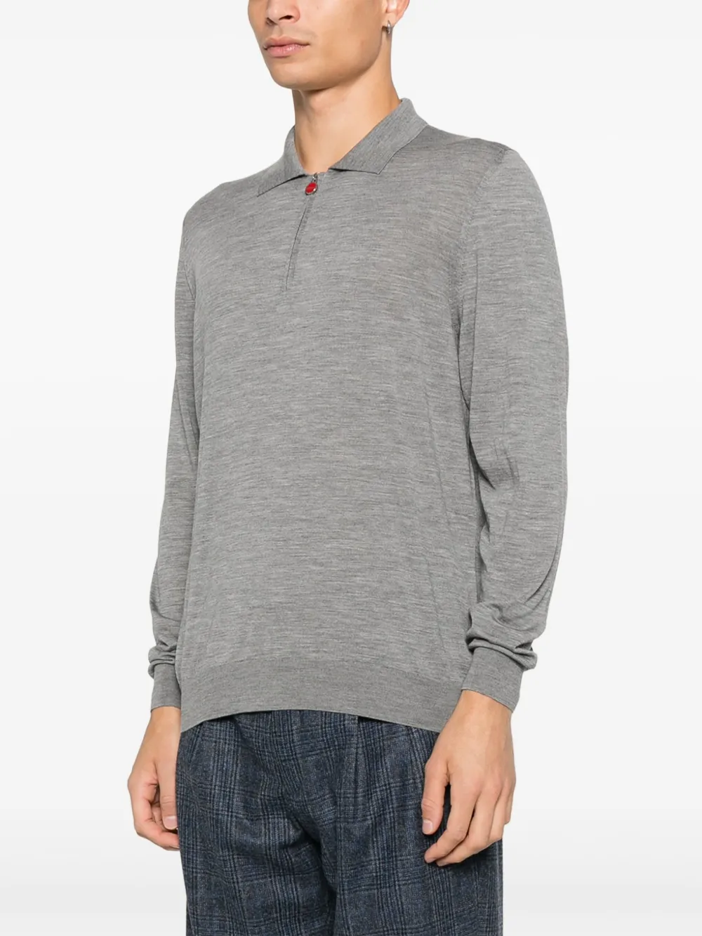 Kiton Poloshirt met gemêleerd effect Grijs