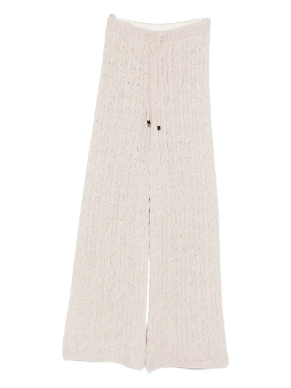 Drumohr Cable-knit Drawstring Trousers In Neutral