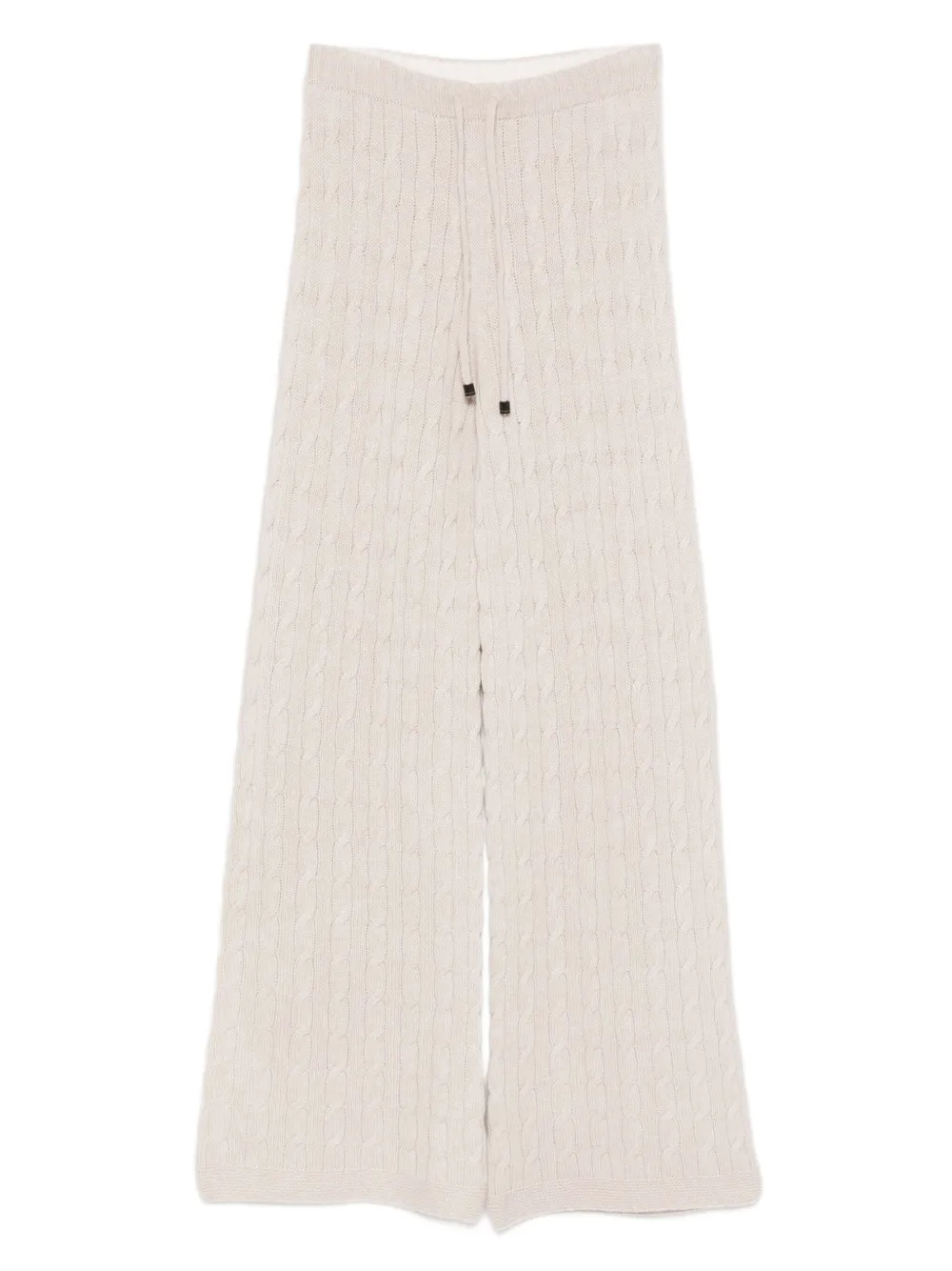 Drumohr cable-knit drawstring trousers | Neutrals | Image 1