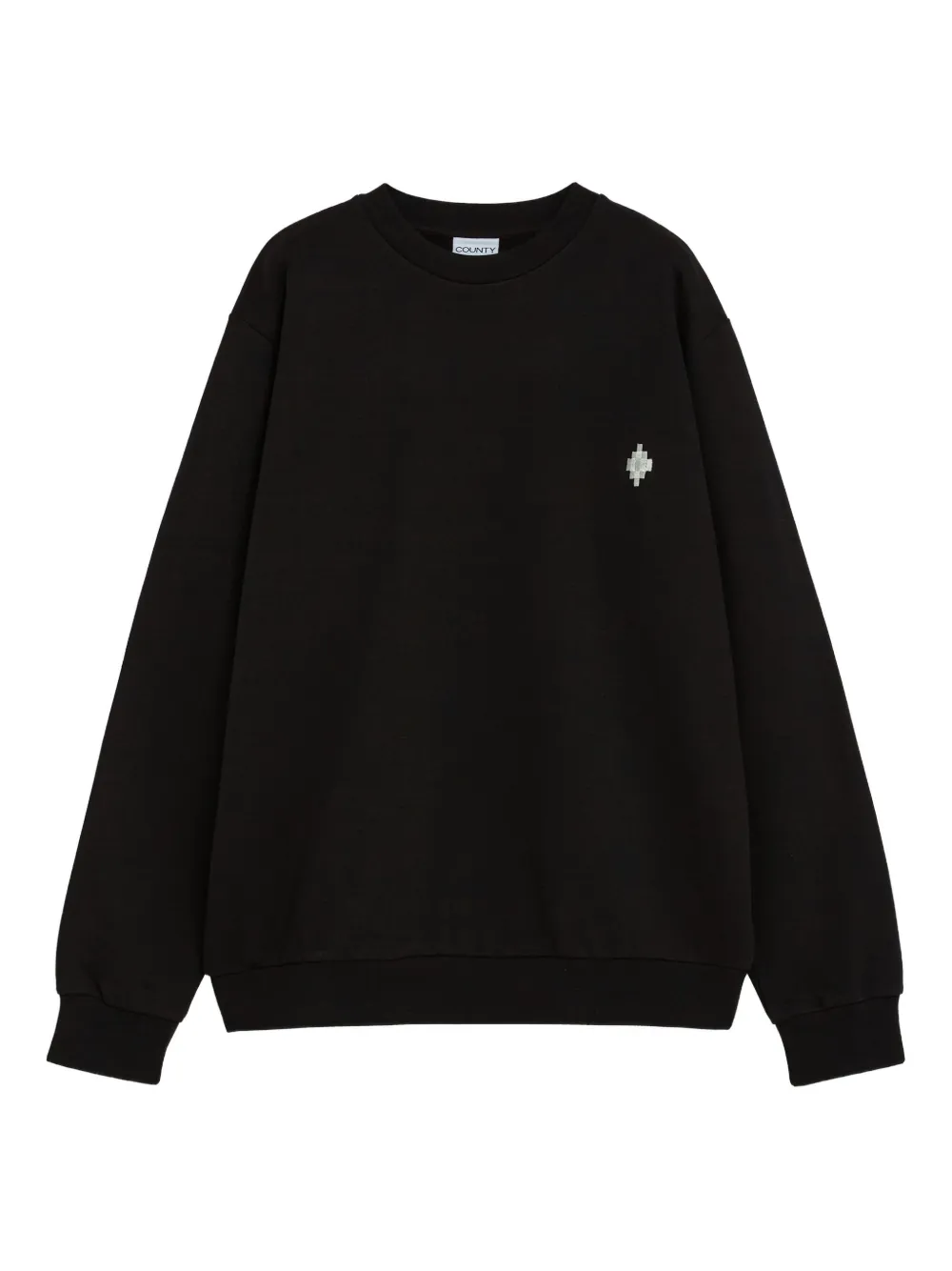 County Of Milan Logo-print Crew-neck Sweatshirt In Black