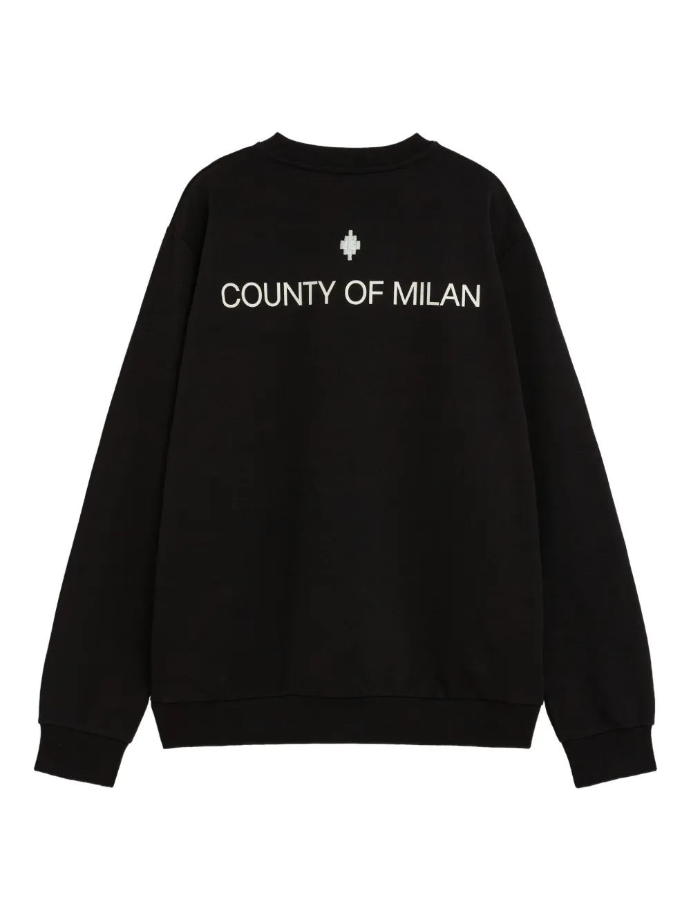 COUNTY OF MILAN logo-print crew-neck sweatshirt - Zwart