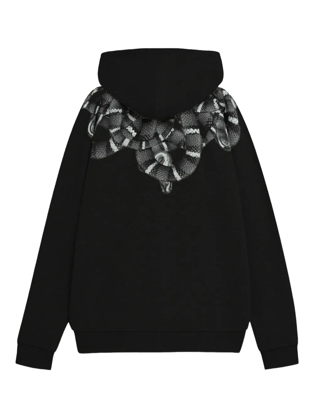 County Of Milan Snake-print Hoodie In Black