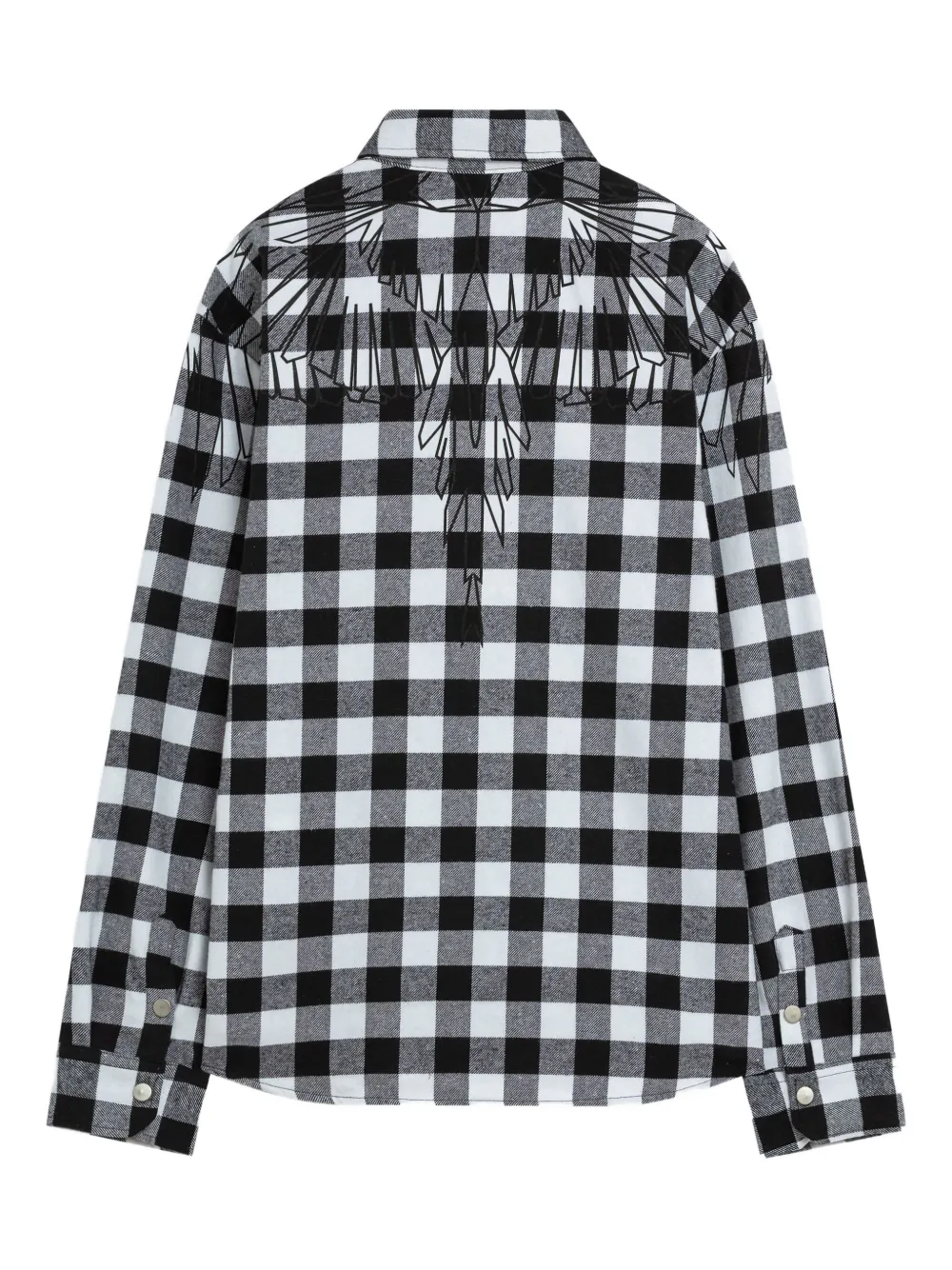 County Of Milan Checked Embroidered Shirt In Gray