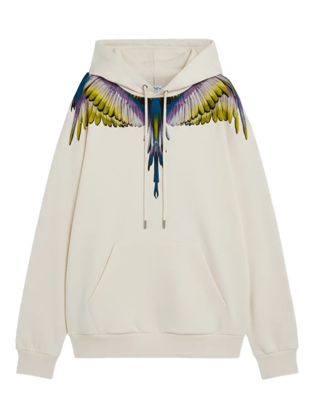 County Of Milan Wings-print Hoodie In Neutral