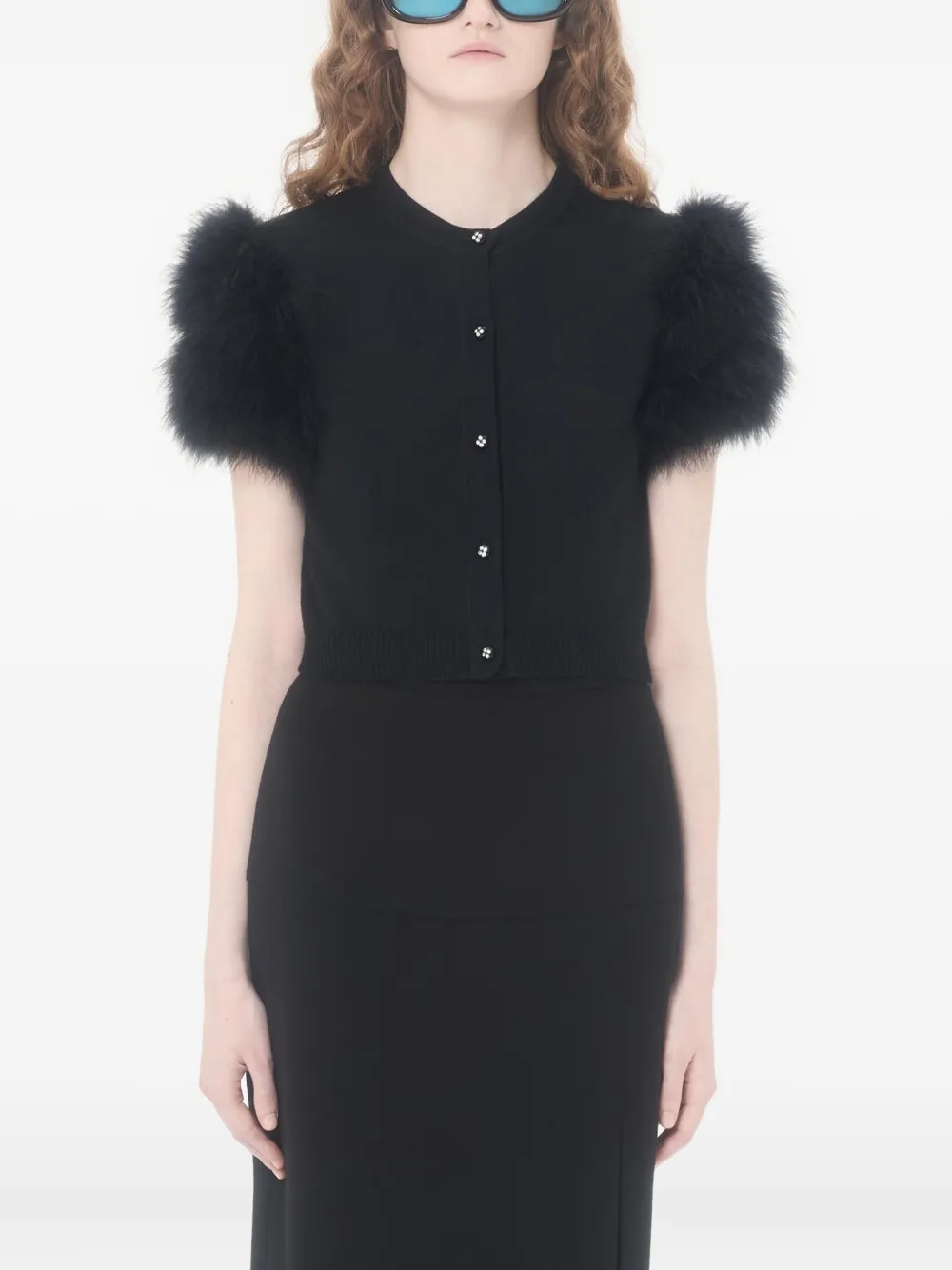 Valentino Garavani Vest met contrasterende afwerking Zwart