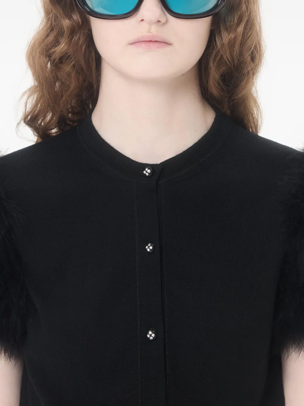 Valentino Garavani Vest met contrasterende afwerking Zwart