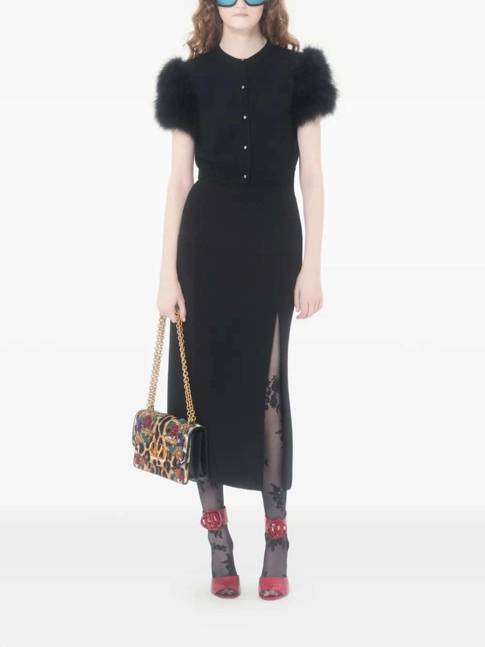 Valentino Garavani Vest met contrasterende afwerking Zwart