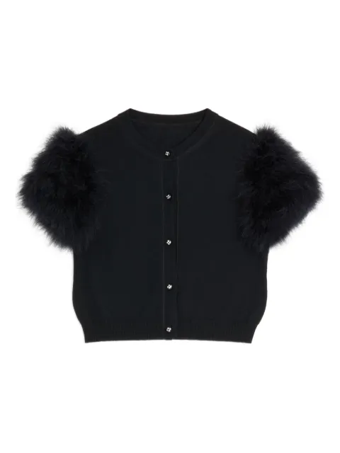 Valentino Garavani — feather wool knit cardigan