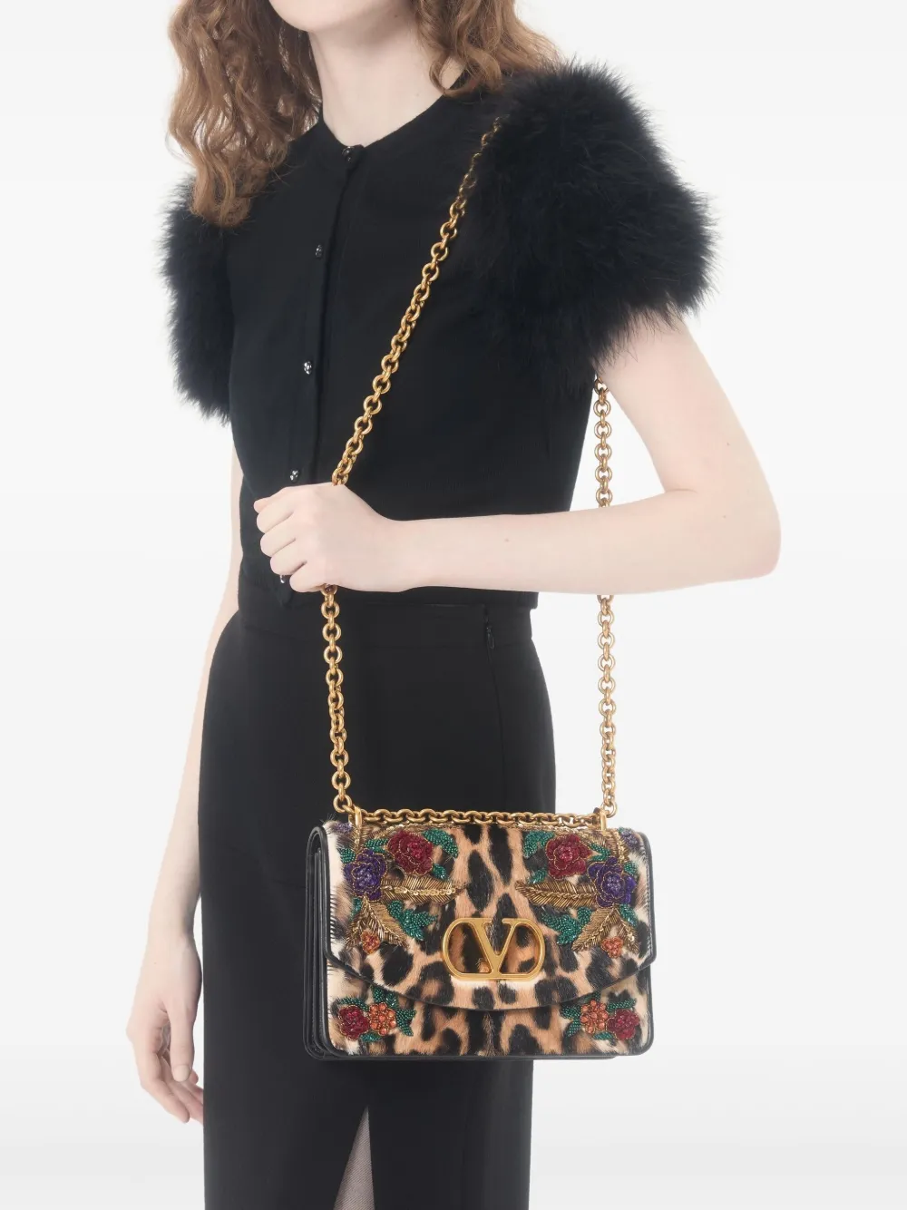 Valentino Garavani Vest met contrasterende afwerking Zwart