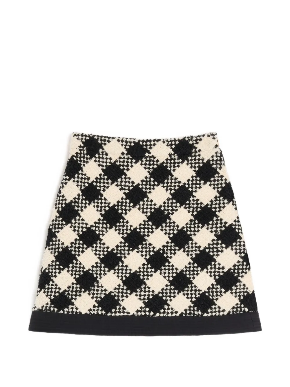Valentino Garavani Damier tweed mini-rok Zwart