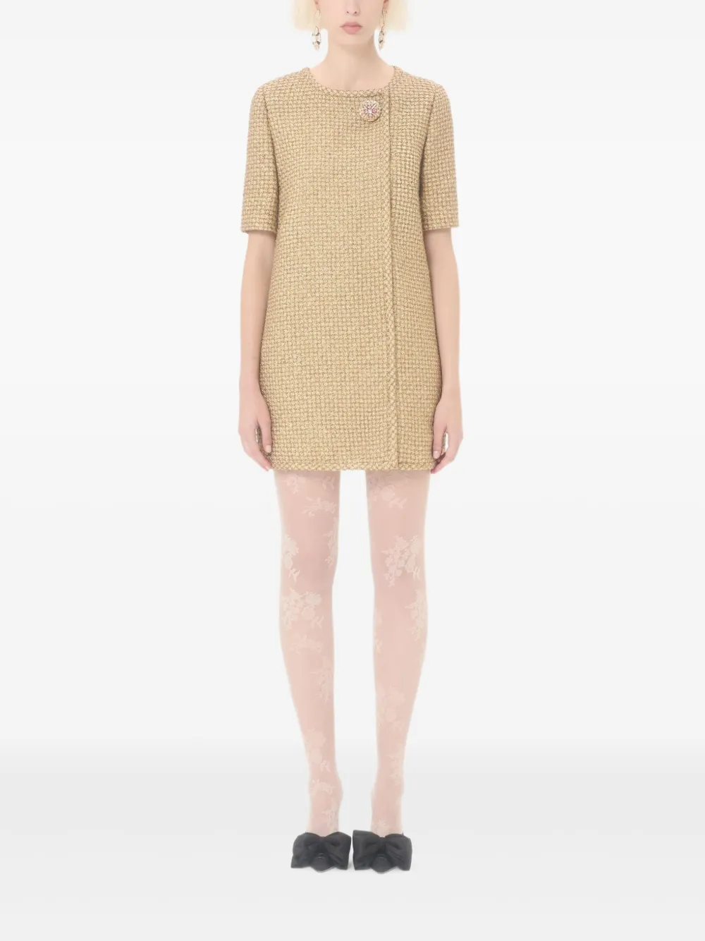 Valentino Garavani Tweed mini-jurk - Beige
