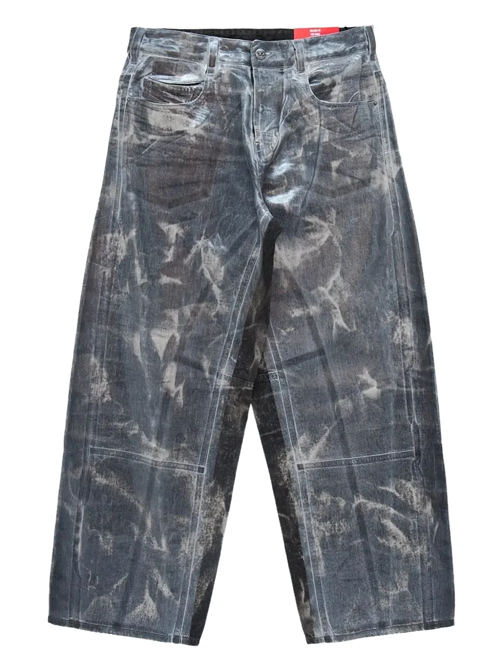Diesel Acid-washed Jeans In Gray