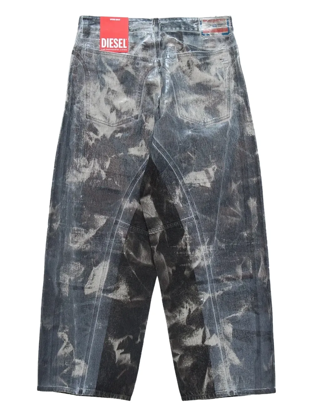 Diesel Acid-washed Jeans In Gray