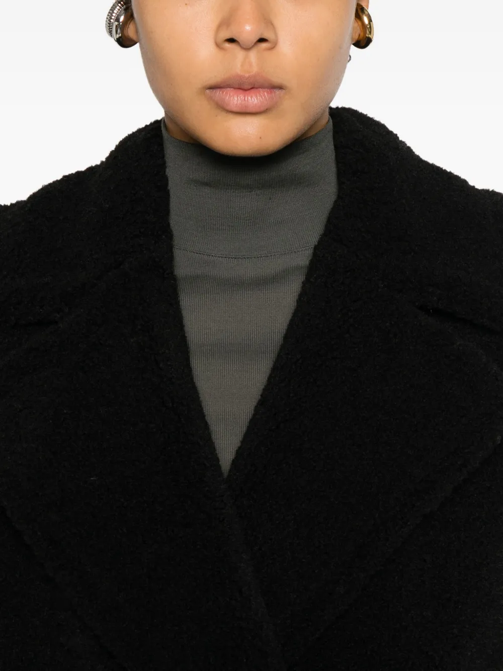 Herno Button-fastening Coats In Black