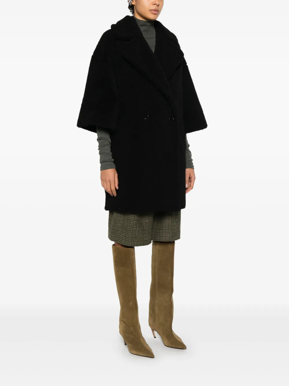 Herno Button-fastening Coats In Black