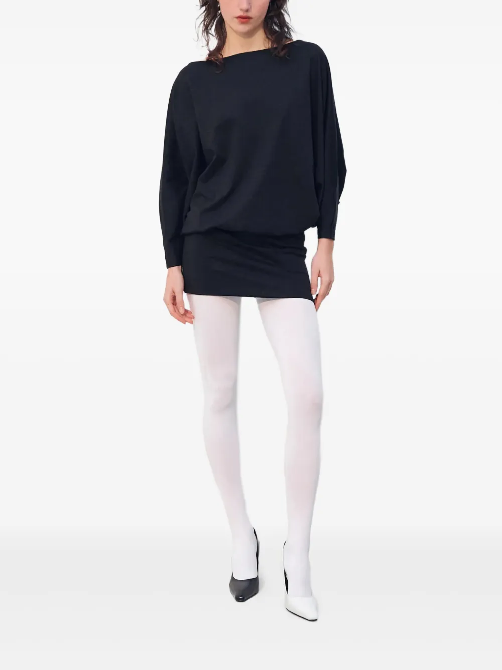 LAMIA LAGHA robe courte Helena à manches longues | noir | Image 1