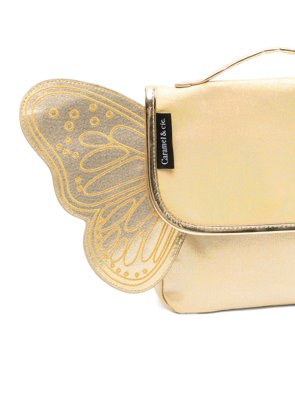 Caramel Rugzak met vlinder Geel