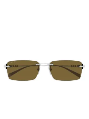 Gucci Eyewear オーバルフレーム サングラス | ゴールドトーン