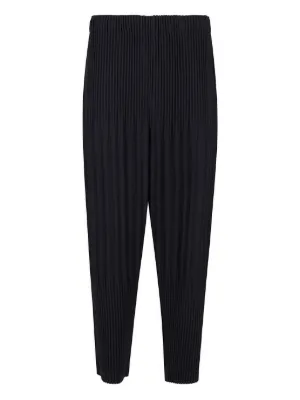 Pleats Please Issey Miyake プリーツ クロップドパンツ | ブラック