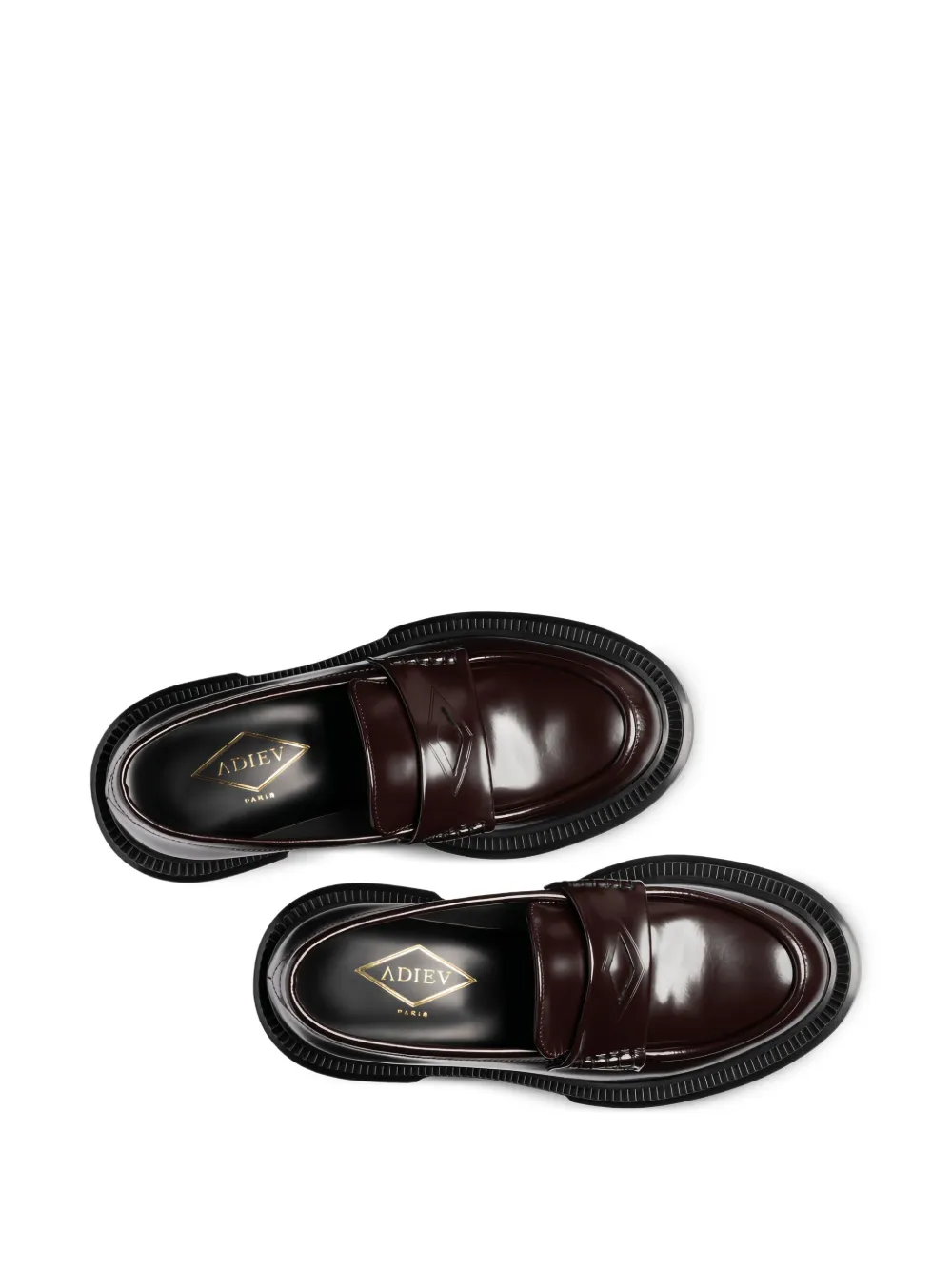 Adieu Paris Loafers met plateauzool Bruin