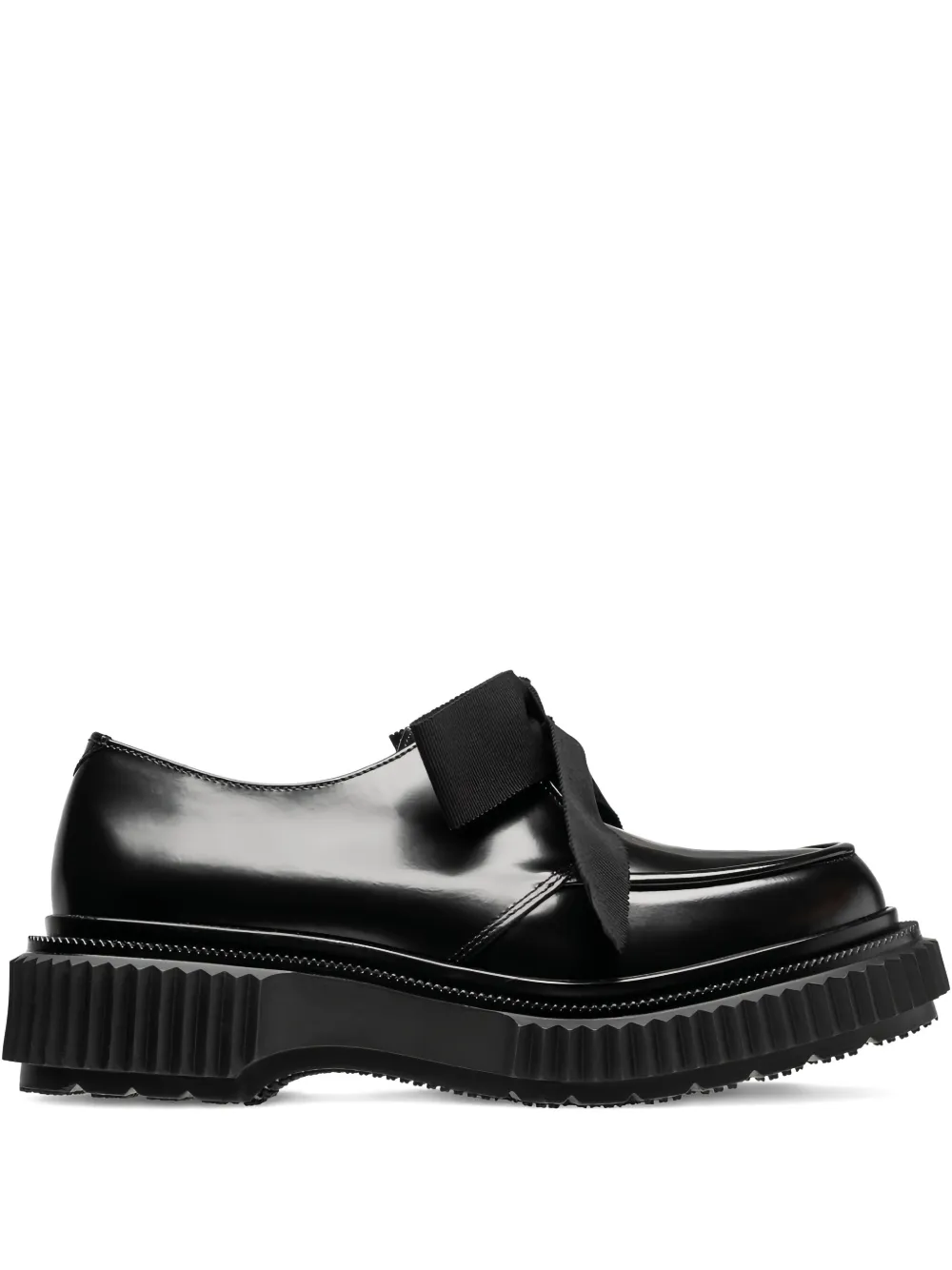Adieu Paris ribbon platform derby shoes - Nero