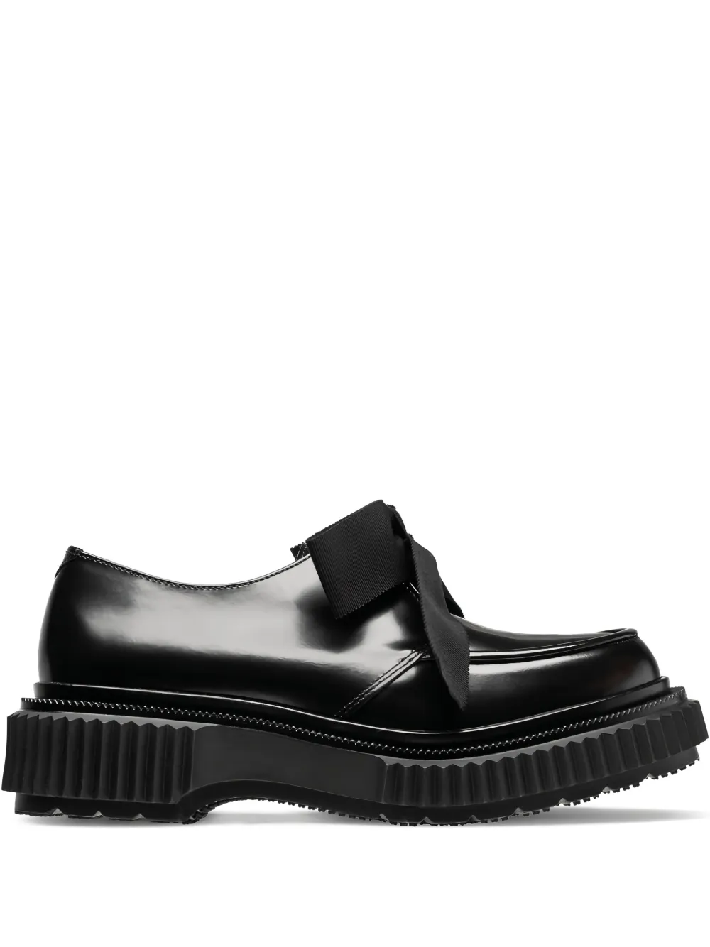 Adieu Paris Derby schoenen met plateauzool en strik Zwart