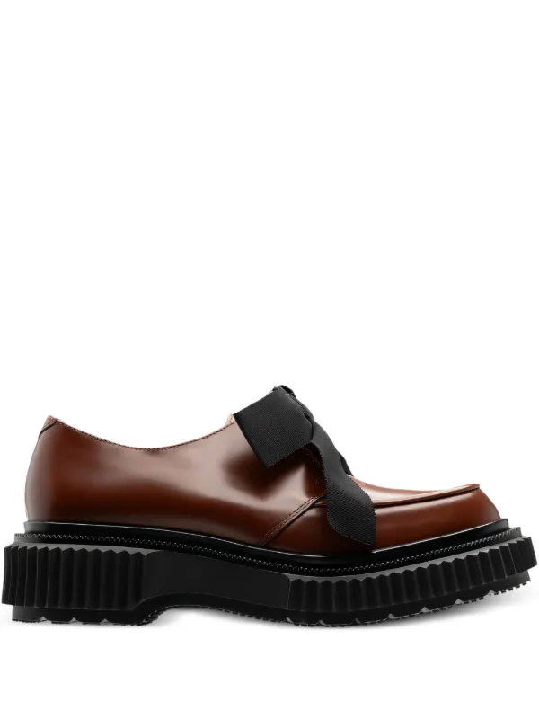 Adieu Paris Platform Men Derby Shoes With Ribbon Detail - Brown