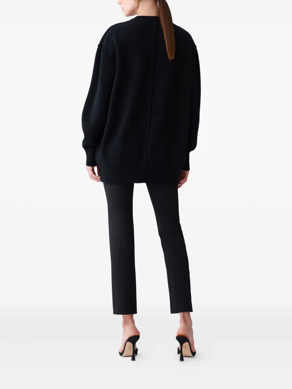 Carolina Herrera Chrysanthemum-embroidered Sweater In Black
