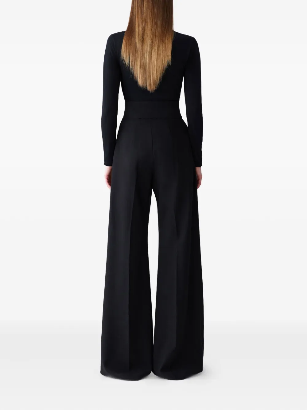 Carolina Herrera Trui met geborduurde chrysant en pailletten Zwart