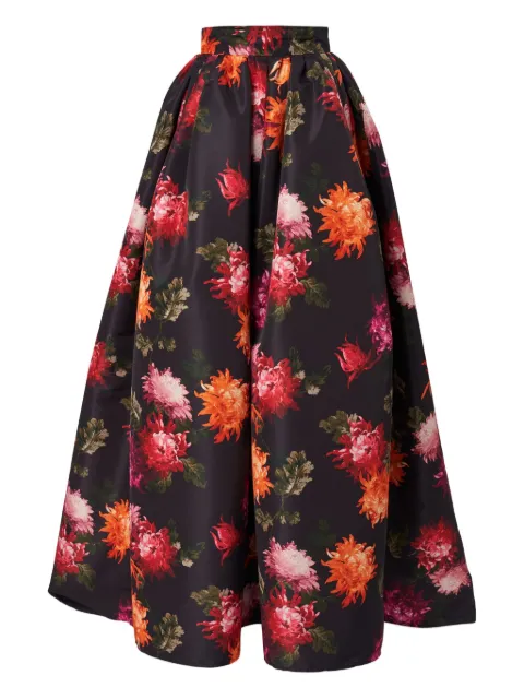 Carolina Herrera chrysanthemum-print ball maxi skirt