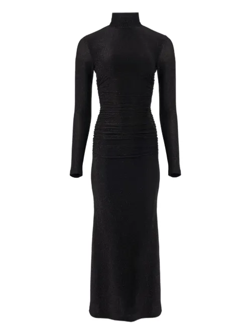 Robe mi-longue à col roulé effet métallisé - Carolina Herrera - Modalova