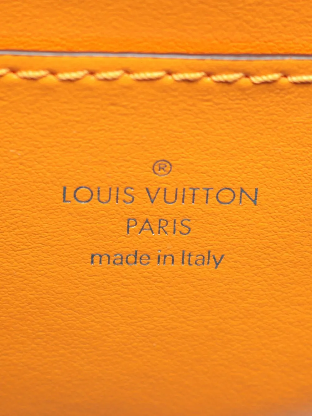 Pre-owned Louis Vuitton 2020 Calfskin Lv Pont 9 Soft Mm Crossbody Bag In Orange