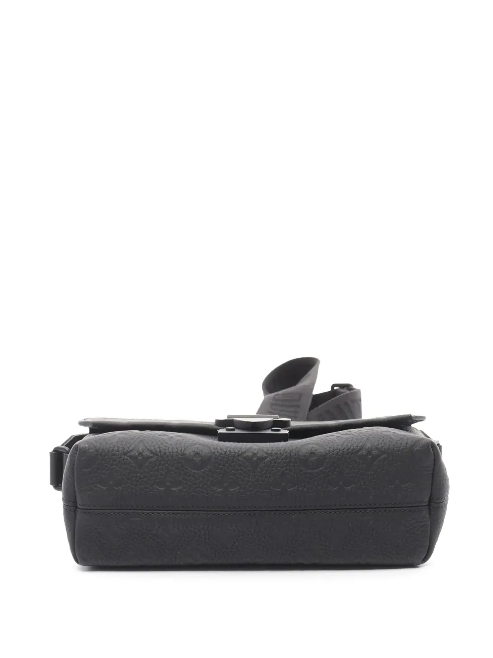 Pre-owned Louis Vuitton 2021-2025 Monogram Taurillon S Cape Messenger Crossbody Bag In Black