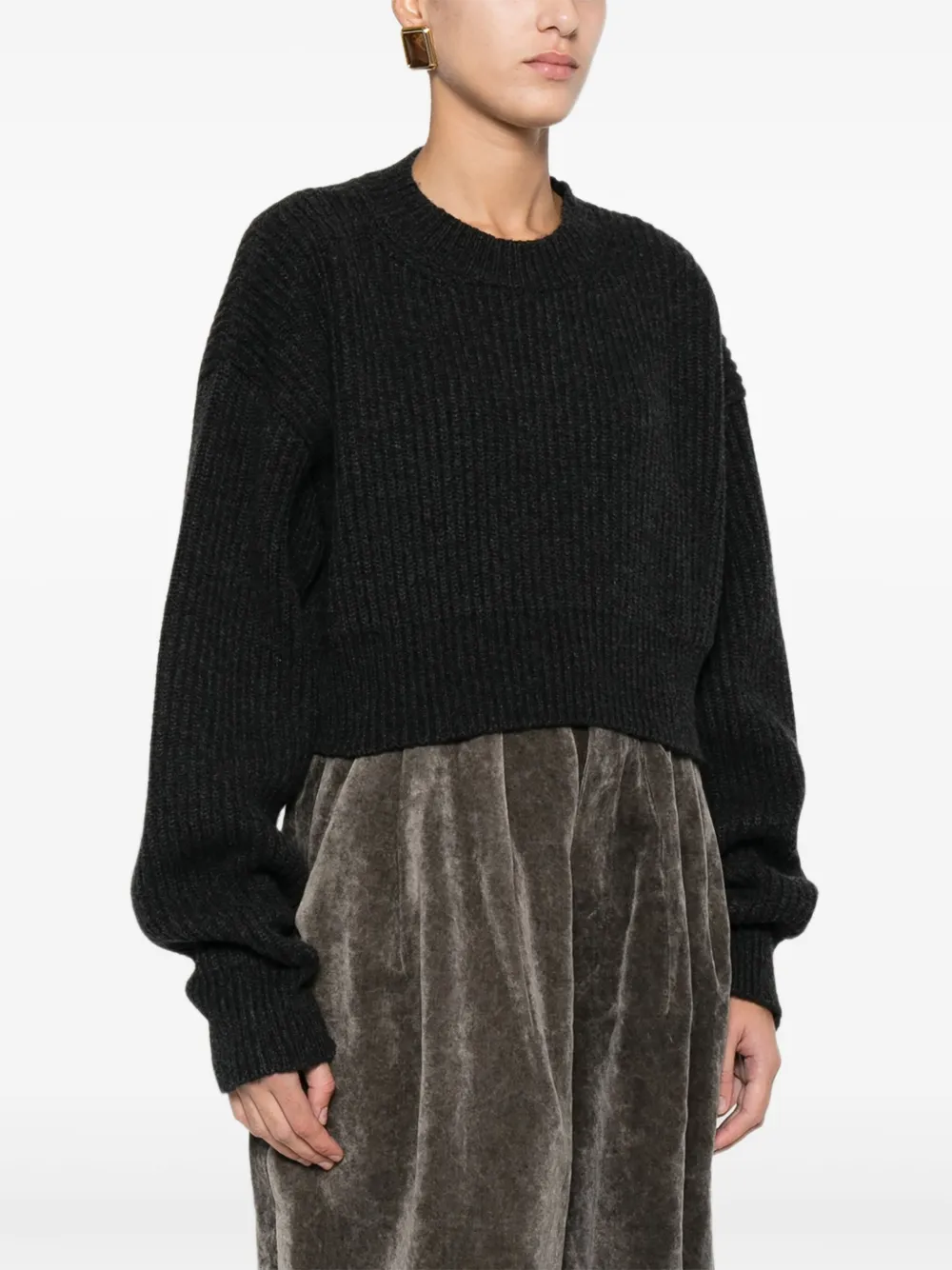 Uma Wang Geribbelde sweater Zwart
