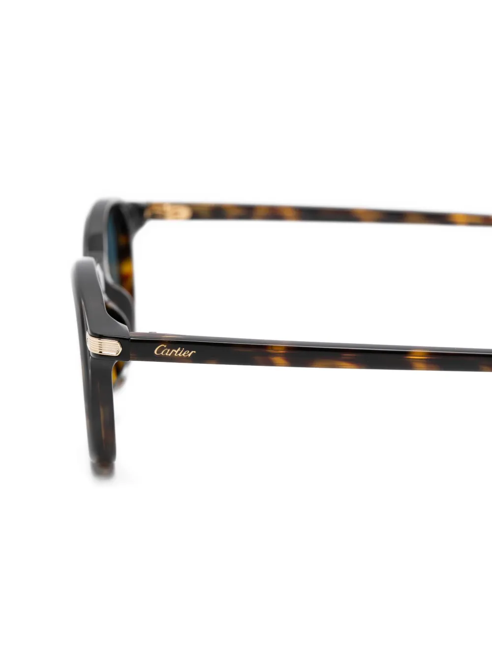 Cartier Eyewear Zonnebril met vierkant montuur Bruin