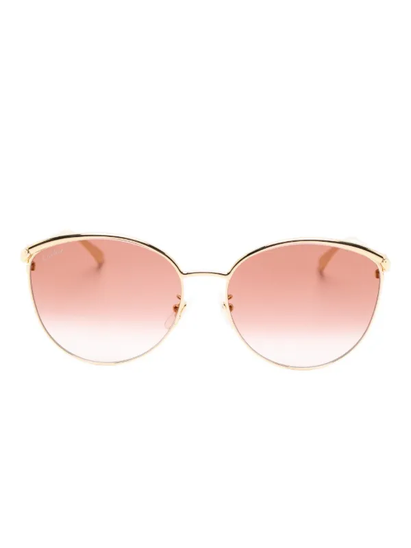 Cartier Eyewear オーバルフレーム サングラス | ゴールドトーン