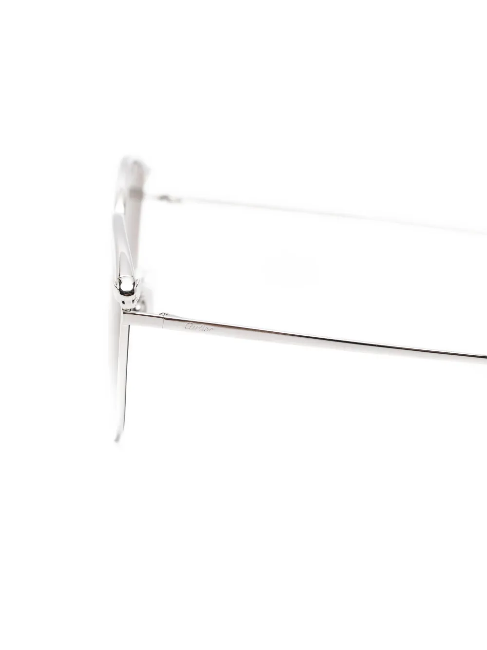 Cartier Eyewear Zonnebril met ovalen montuur Zilver