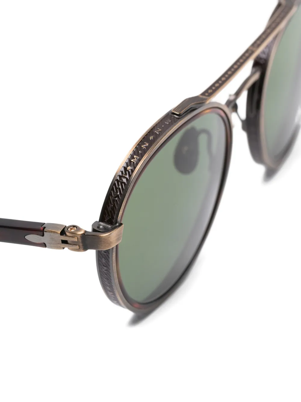 Matsuda Zonnebril met geometrisch montuur Bruin