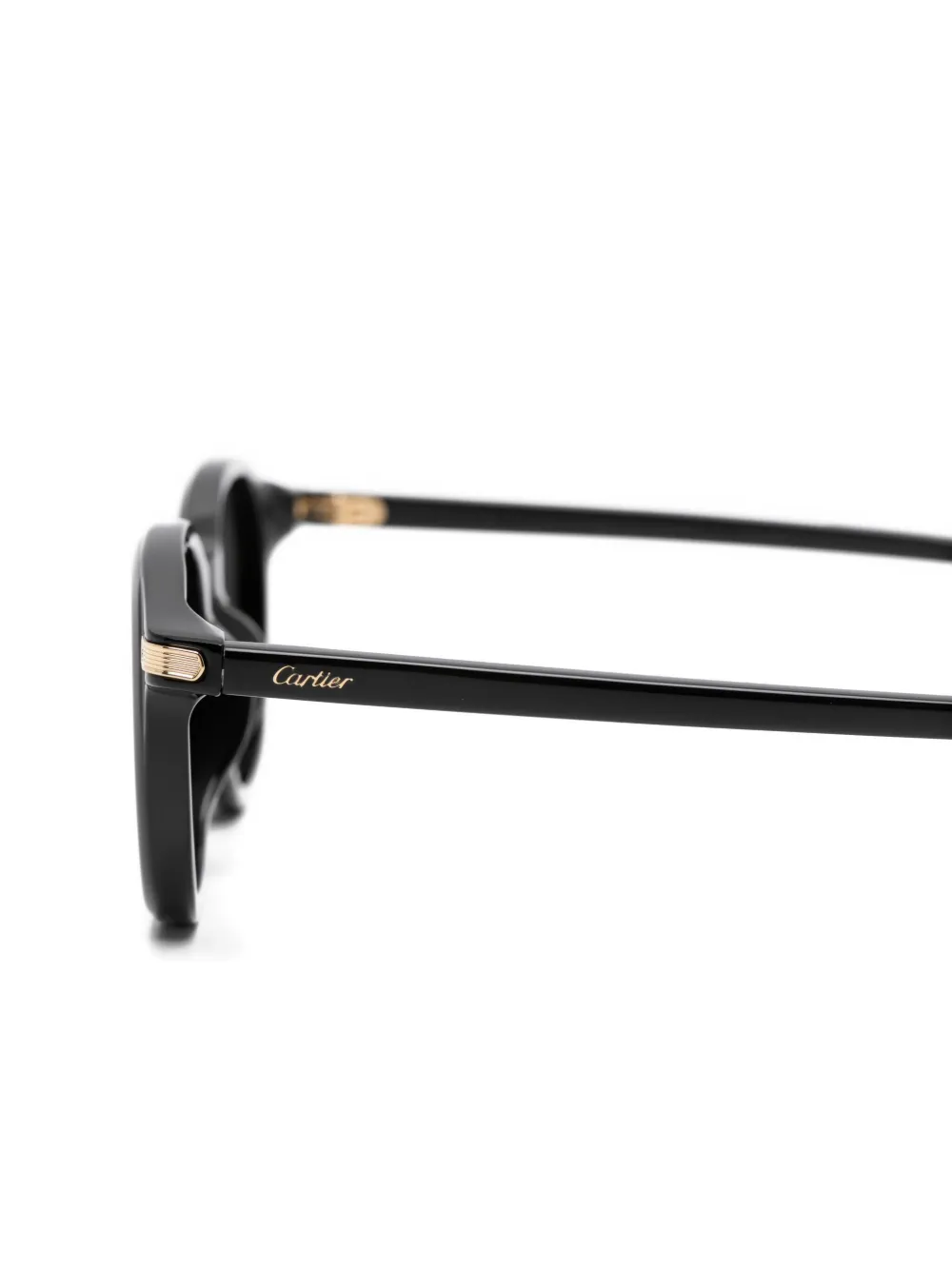 Cartier Eyewear Zonnebril met vierkant montuur Zwart
