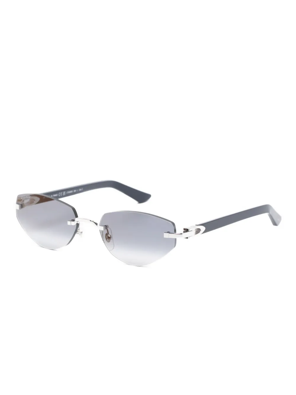 Cartier Eyewear geometric sunglasses - Zilver