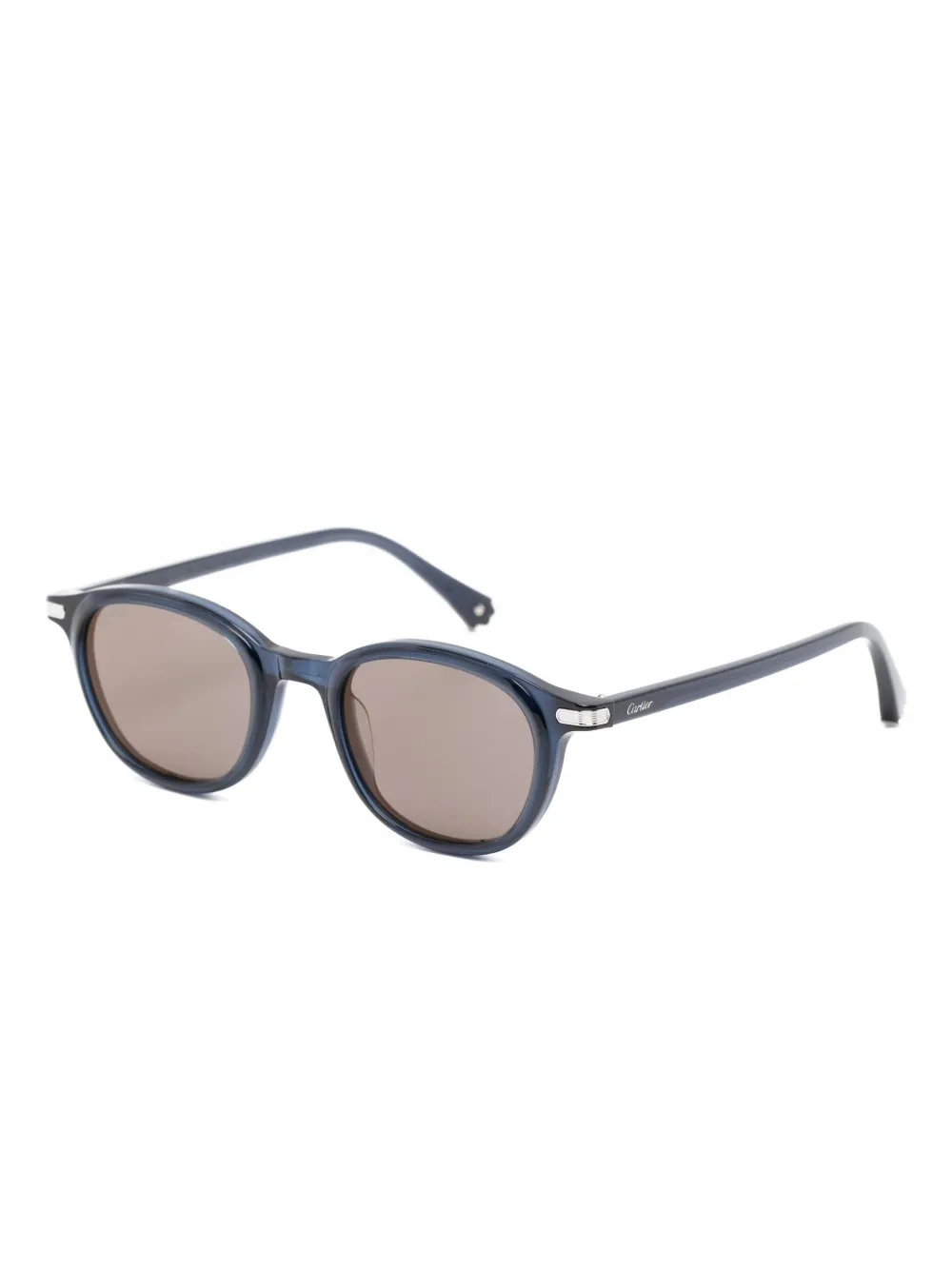 Cartier Eyewear oval-frame sunglasses - Blauw