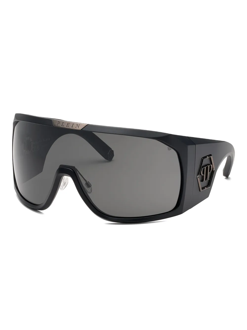 Philipp Plein Eyewear Zonnebril met logoplakkaat Zwart