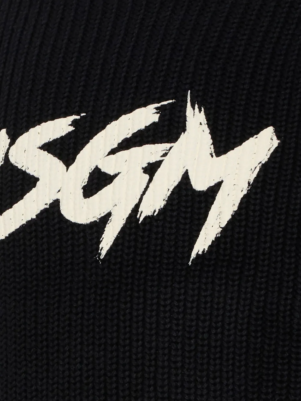 Msgm Logo Crew-neck Sweater In Black