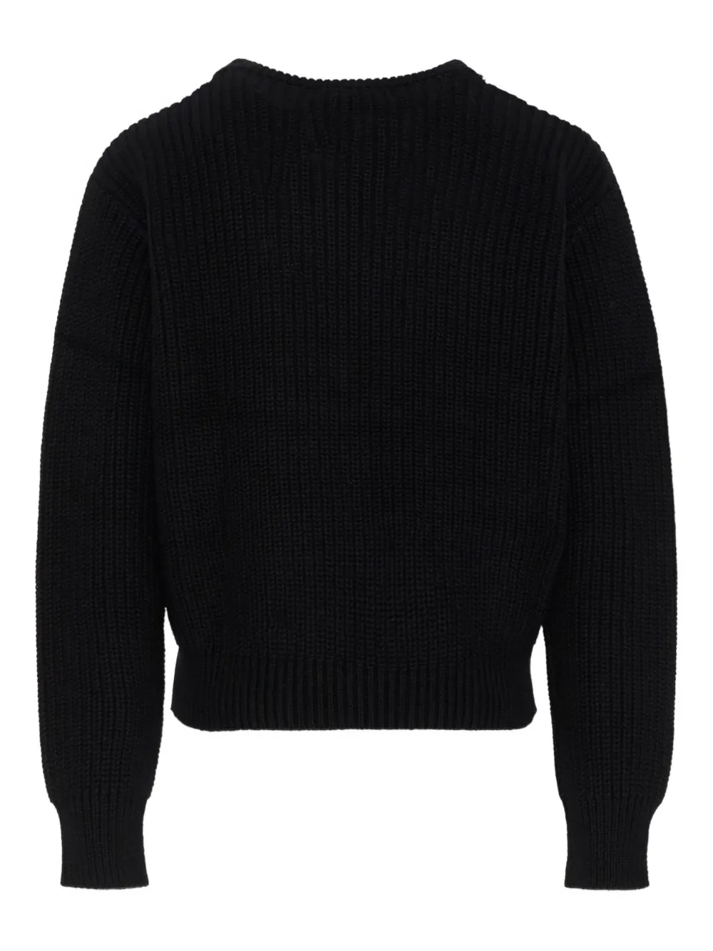 Msgm Logo Crew-neck Sweater In Black