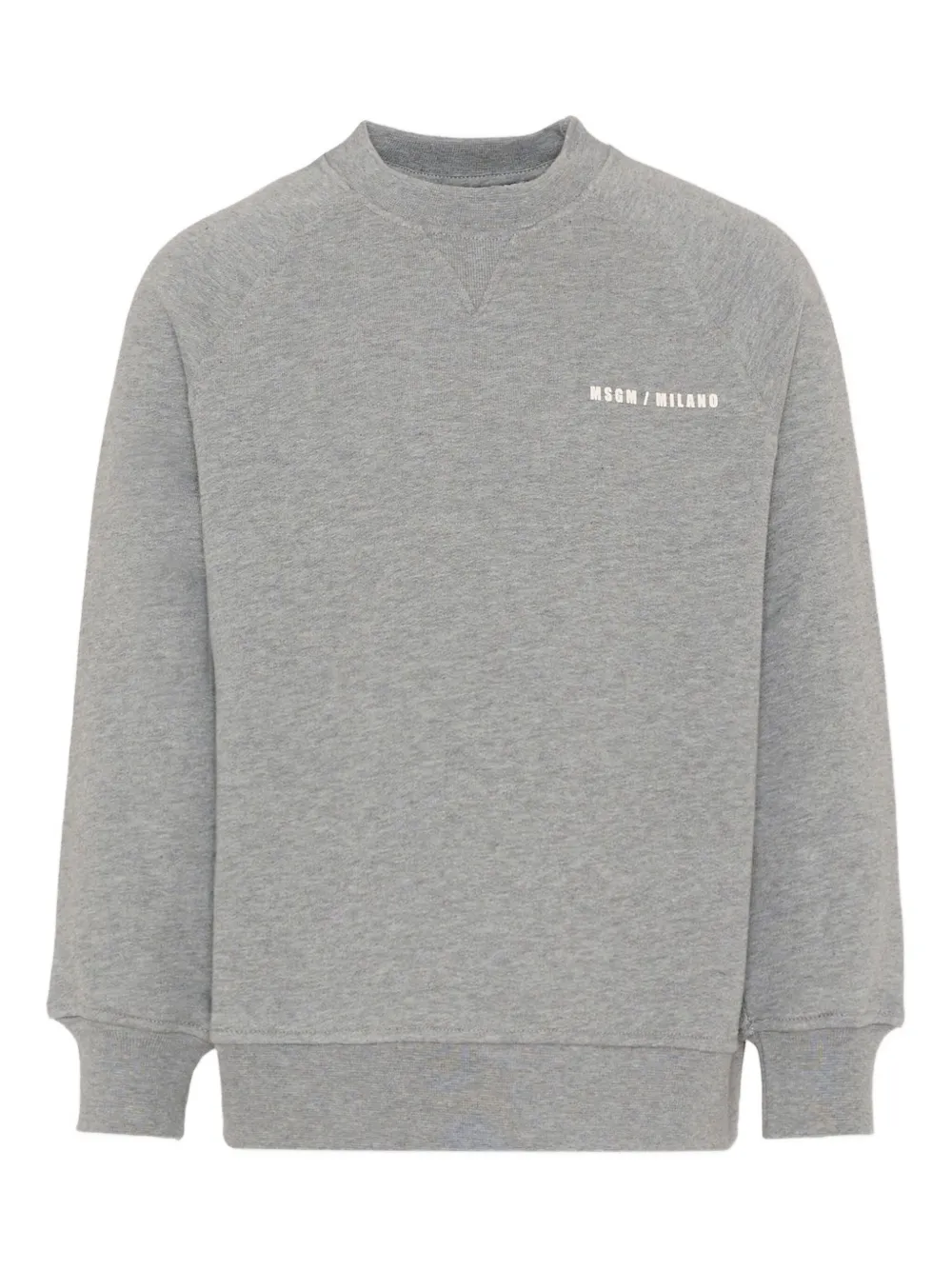 Msgm Crew-neck Sweatshirt In Gray