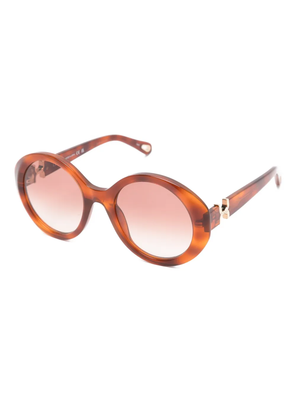 Chloé Eyewear logo sunglasses - Bruin